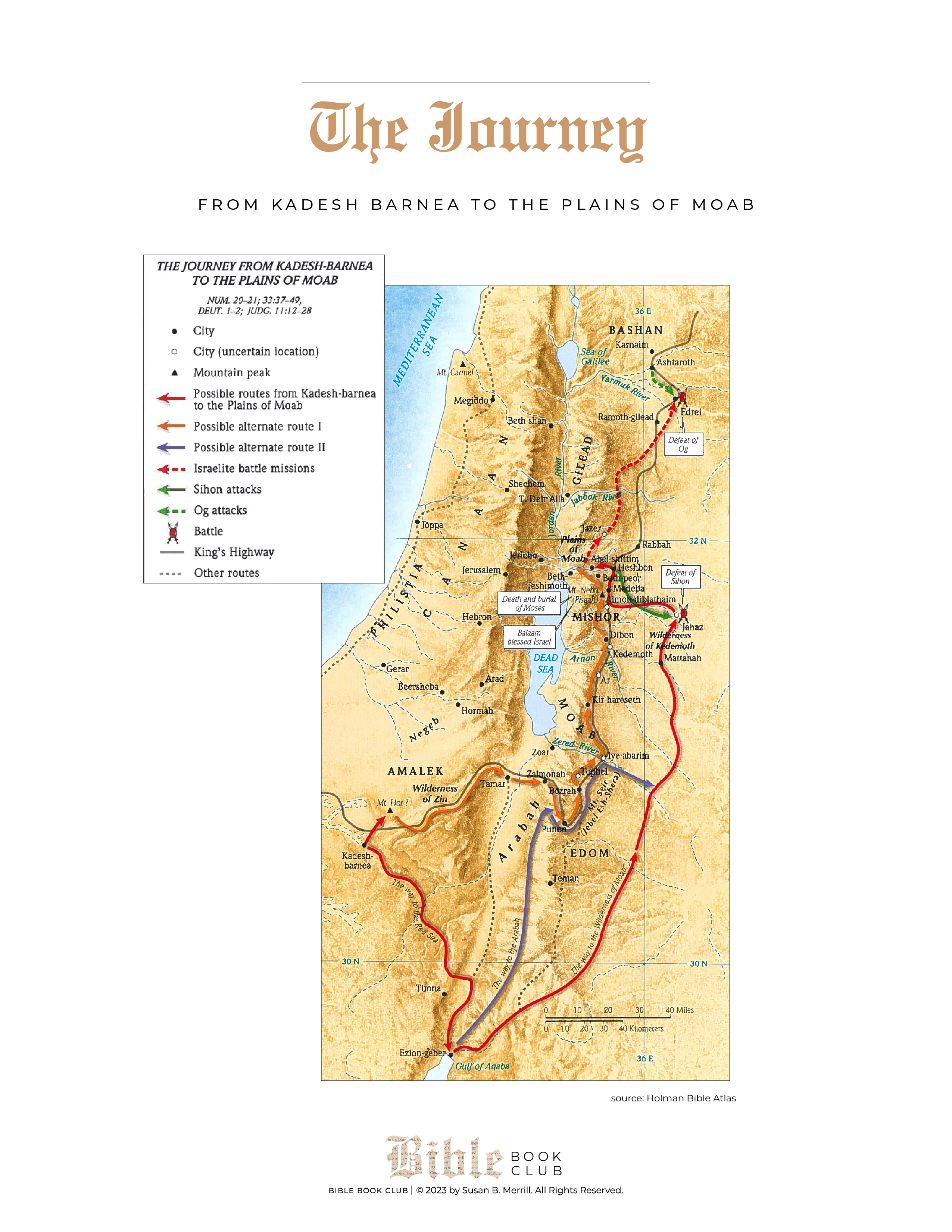 The Journey from Kadesh-Barnea to Plains of Moab