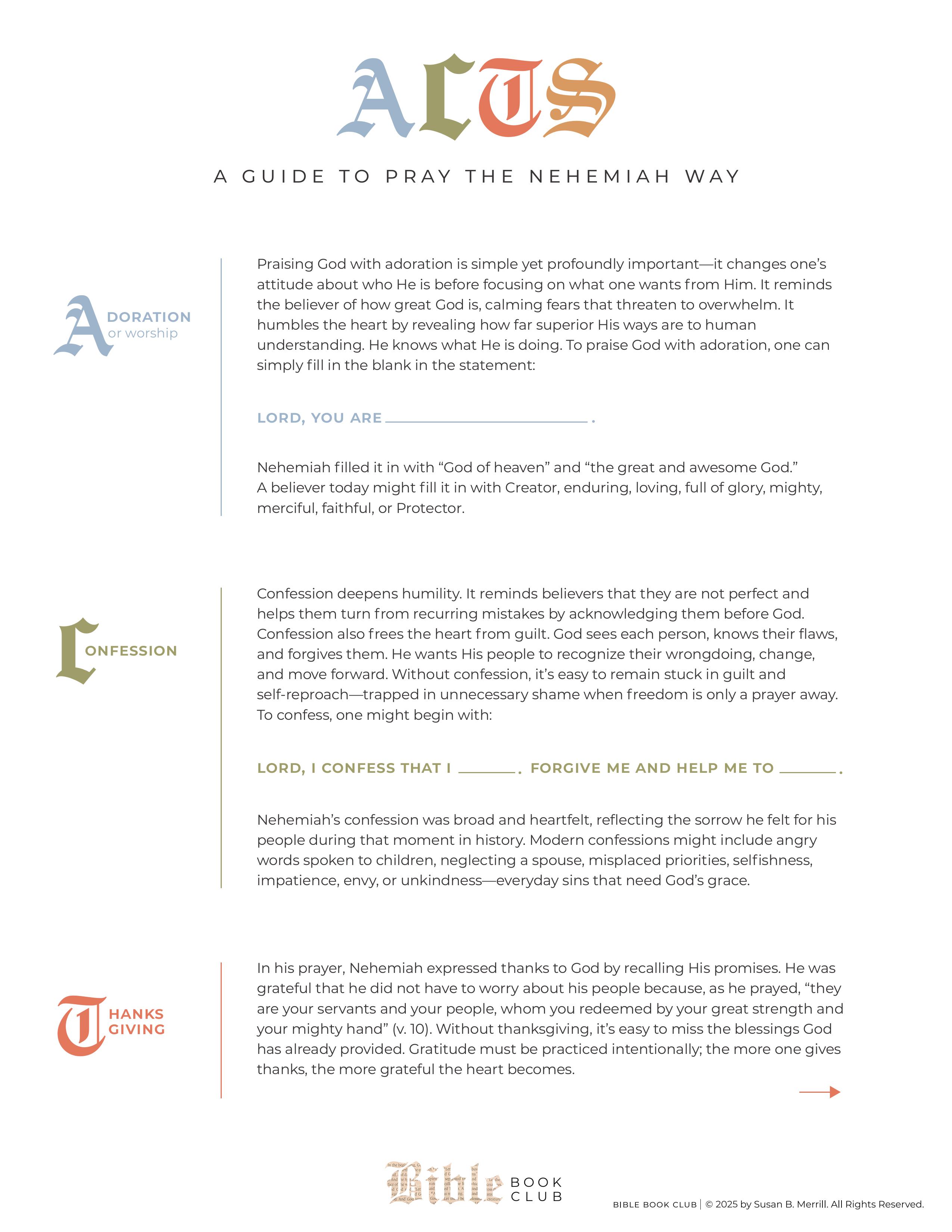 ACTS Prayer Guide