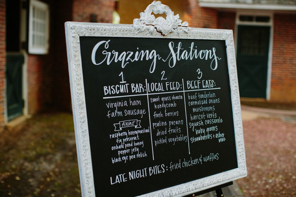 Wedding Reception Menu